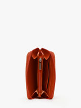 Porte-monnaie Madras Cuir Etrier Orange madras EMAD900-vue-porte