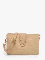 Shoulder Bag Equestre Croco Leather Etrier Beige equestre croco EECQ0143-vue-porte