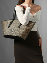 Sac Port� �paule Camargue Cuir Etrier Noir camargue ECAM168L-vue-porte