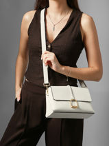 Sac Bandouli�re M Torsade Cuir Etrier Blanc torsade ETOS169M-vue-porte