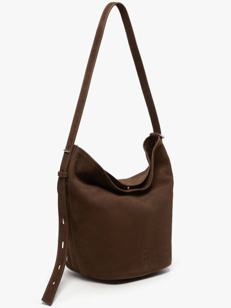 Sac Bandoulière Cavalier Nubuck Cuir Etrier Marron cavalier nubuck ECAN126M vue secondaire 1